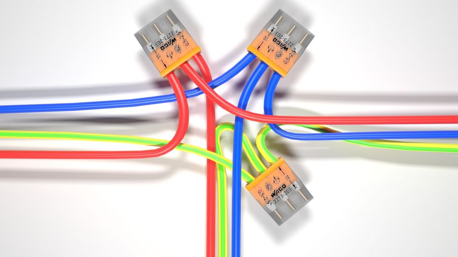 Бърза връзка 3х0,5-2,5 mm2 (100бр.) оранжева за твърд проводник Wago