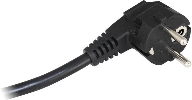 Кабел гумиран черен с щепсел Г-образен H05RR-F 3х2,5мм2 2 метра Commel