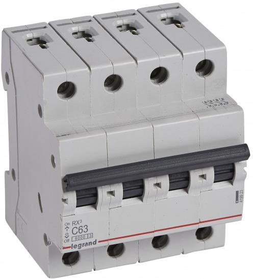 Автоматичен прекъсвач RX3 4P 63A крива С 6kA MC Legrand