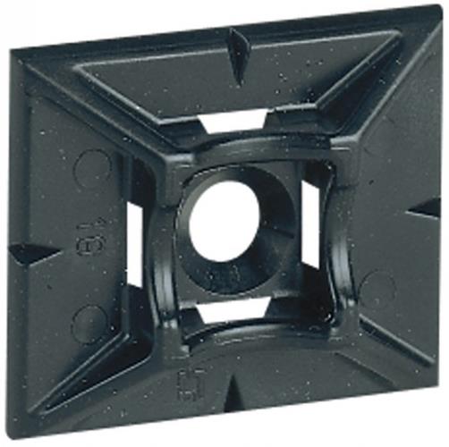 Основа за кабелна връзка 4.6мм лепяща 25х30мм черна с дебелина 6мм Legrand