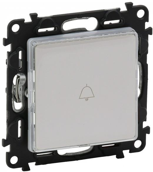 Бутон NO/NC с подсветка 12V и цветен етикет Valena Life Legrand