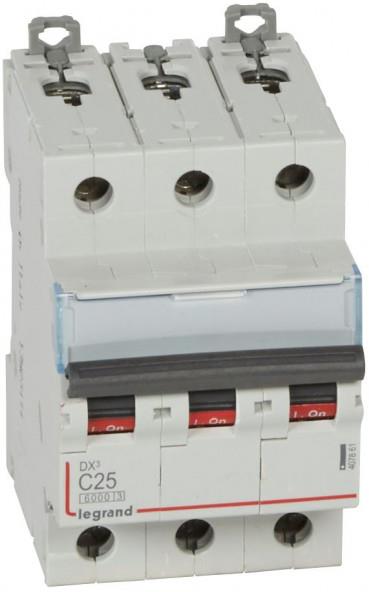 Автоматичен прекъсвач DX3 3P 25A крива С 6kA Legrand