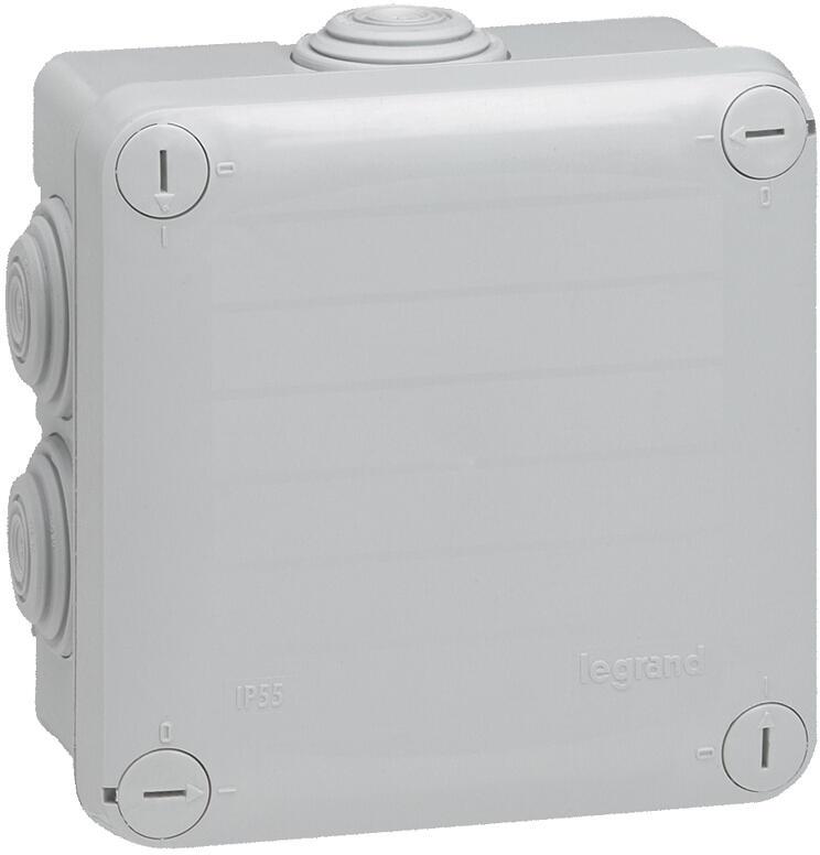 Разклонителна кутия открит монтаж 105x105x55мм IP55 цвят Сив Plexo Legrand