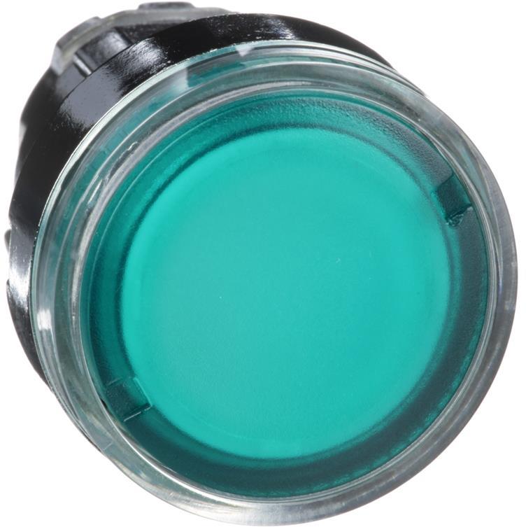 Глава за бутон зелен светещ за BA9s SE