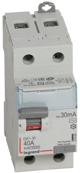 ДТЗ 2P 40А 30mА серия DX3 ID тип AC Legrand