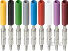 Тестов контакт 4мм AJS9-GN зелен ABB