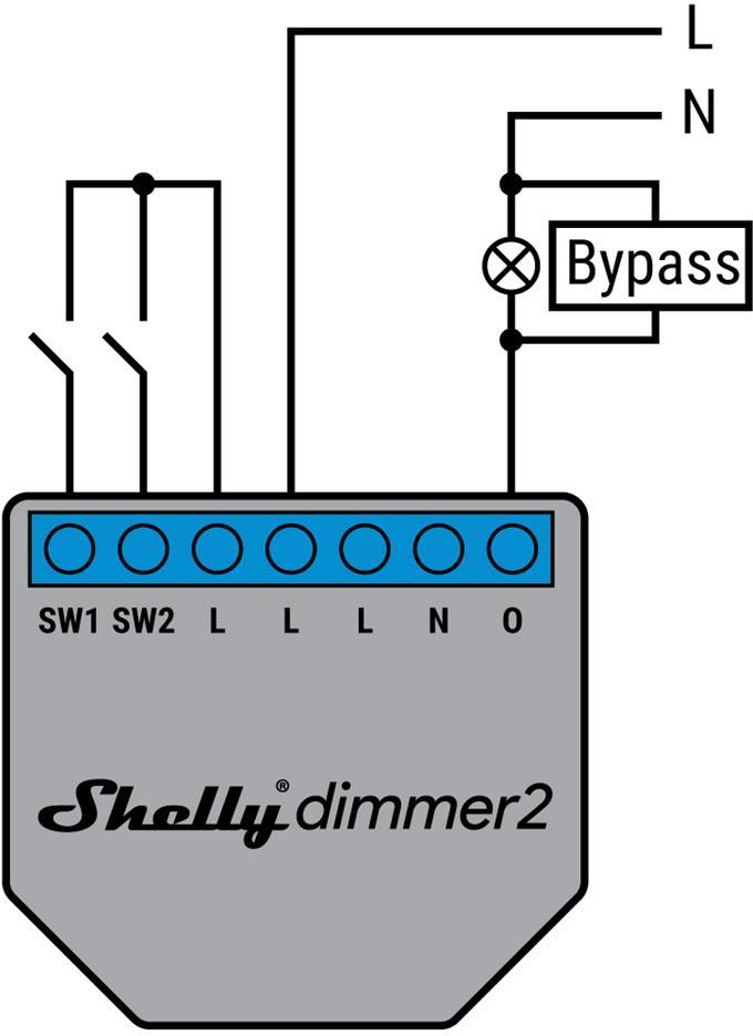 Микромодул Smart реле 1х димер 200VA без неутрала Shelly Dimmer 2 - 262184S