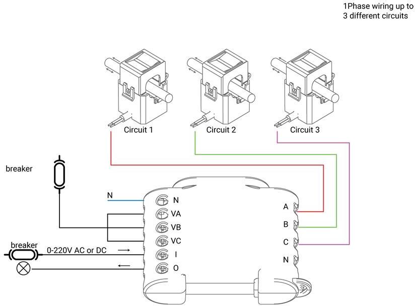 Трифазен Smart мерител 3х 120A за DIN монтаж Shelly 3EM - 262214S