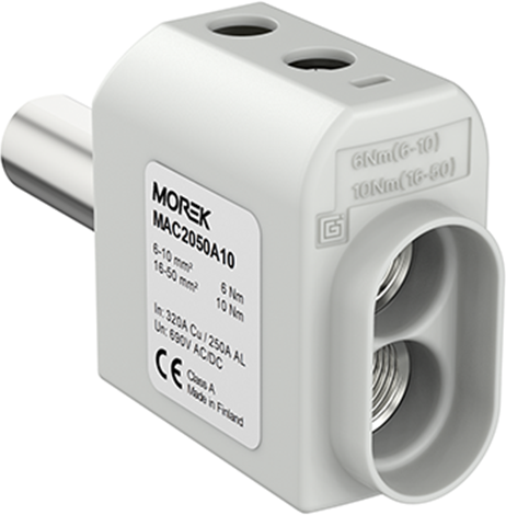 Изолиран конектор към устройство SR2x50RB 2xAl/Cu 6-50mm², 690V MOREK