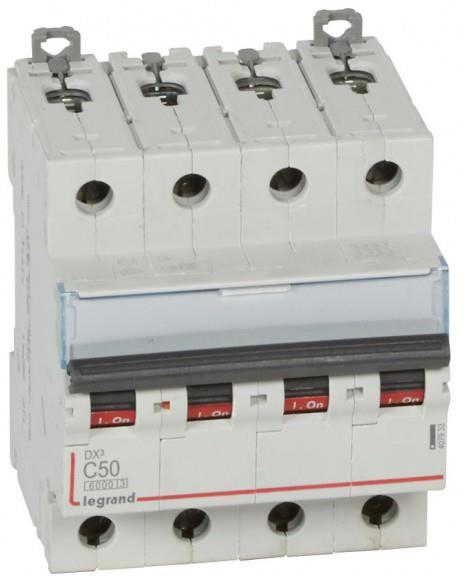 Автоматичен прекъсвач DX3 4P 50A крива С 6kA Legrand