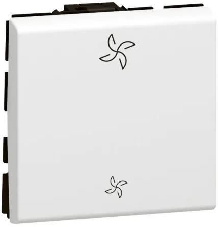 Ключ за вентилатор 2 мод. цвят бял Mosaic NEW Legrand