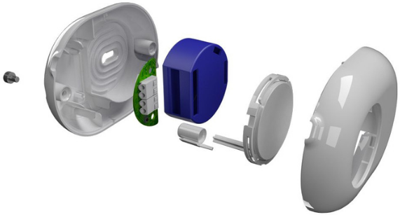 Кутия с бутон за 1/1PM бяла Shelly Button - 266021 /до изчерпване/