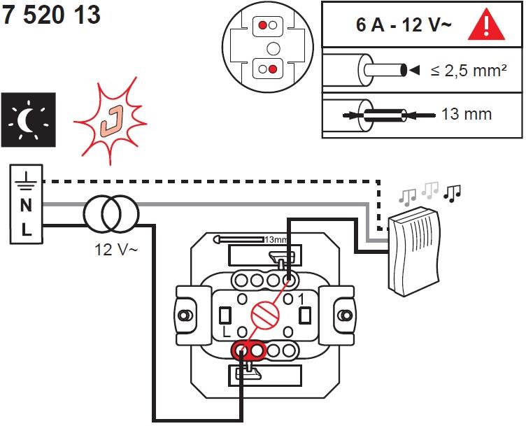 LED лампа за подсветка (бяла) за бутон 12-24-48V NEW Legrand