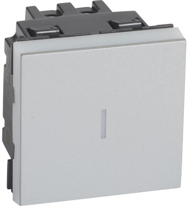 Кръстат ключ 2 мод. цвят алуминий Easy-Led Mosaic NEW Legrand