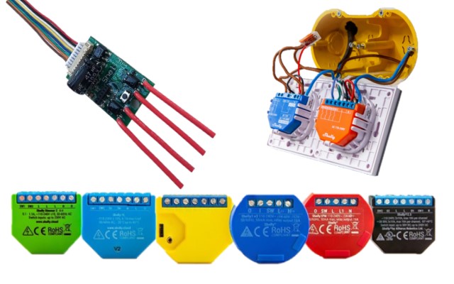 Shelly модули за монтаж в конзола