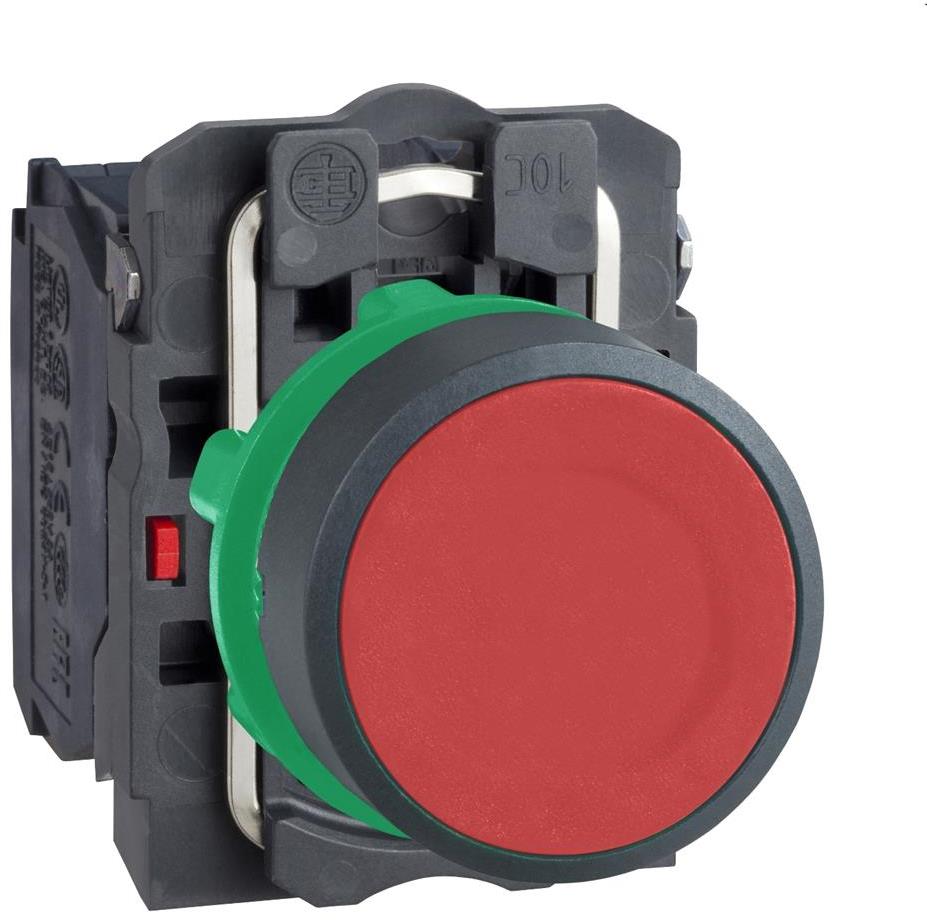 Бутон сглобен червен 1NO-1NC Ø22mm XB5 SE