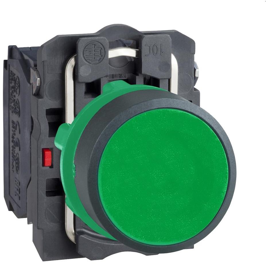 Бутон сглобен зелен 1NO-1NC Ø22mm XB5 SE