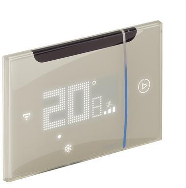 Термостат Smarther AC с вградено Wi-FI за вграден монтаж КРЕМ Bticino with Netatmo