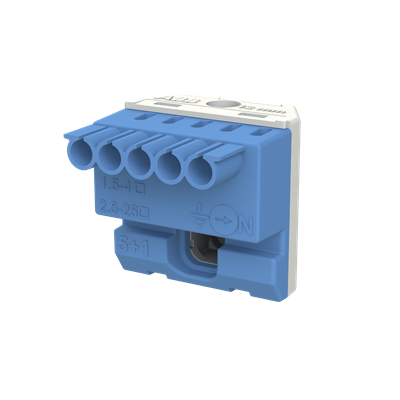 Клема изолирана СИНЯ 1х25mm2 + 5х4mm2 63A ABB