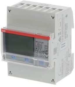 Трифазен електромер за ИНДИРЕКТНО мерене на ел. енергия B24, Modbus, еднотарифен, тов. график, за DIN монтаж 4 мод, MID ABB