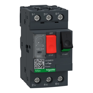 Термомагнитна моторна защита TeSys GV2 0.09kW TM 0.25…0.4A 100kA SE