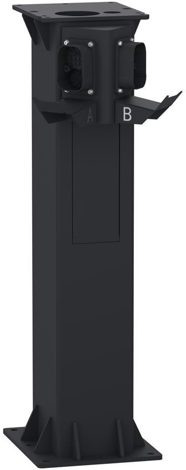 Метална стойка h=1.0m за монтаж на зарядна станция EVlink Pro DC 60kW, SE