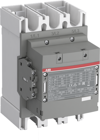Контактор AF305-30-22 3P 160kW (305A AC-3) 2NO+2NC 24...60V 50/60Hz ABB