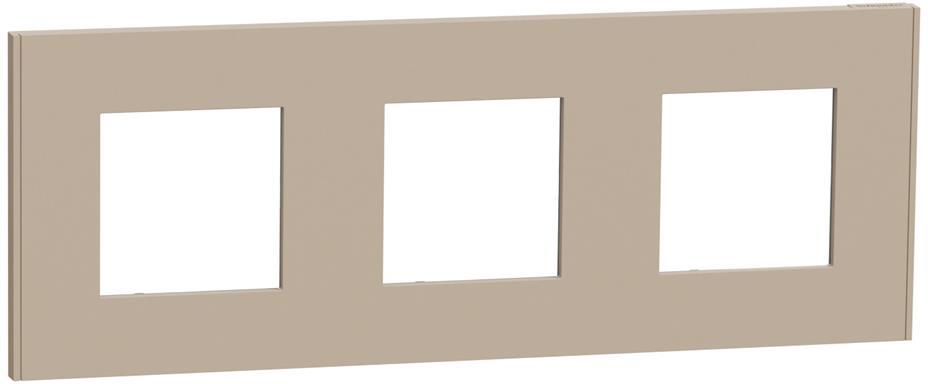 Лицева рамка 3х цвят Капучино Unica Déco SE
