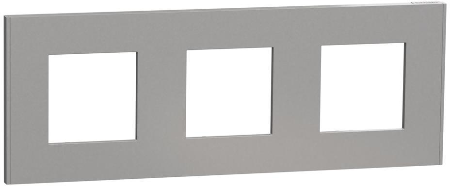 Лицева рамка 3х цвят Алуминий Unica Déco SE