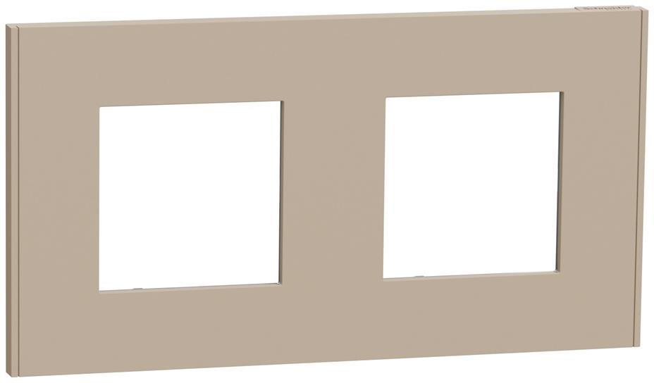 Лицева рамка 2х цвят Капучино Unica Déco SE
