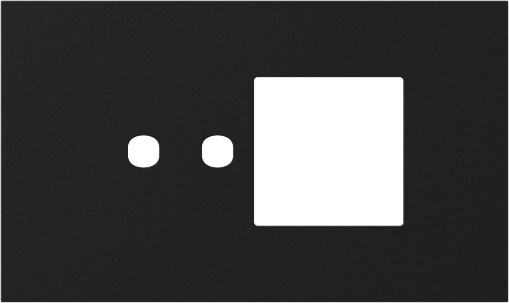 Рамка 2+2 мод. (2P+2M) цвят Черно мат Modul Edge TEM