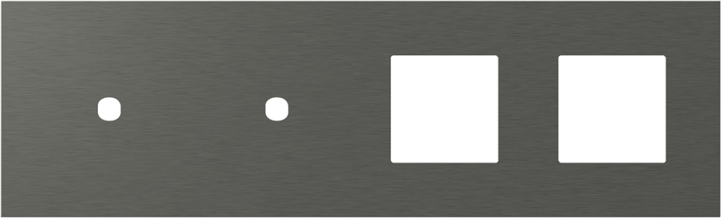 Рамка 2+2+2+2 мод. (2P+4M) цвят Антрацит Modul Edge TEM