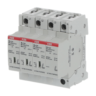 Катоден отводител тип 2 OVR 40kA 275V 3P+N с варистор ABB