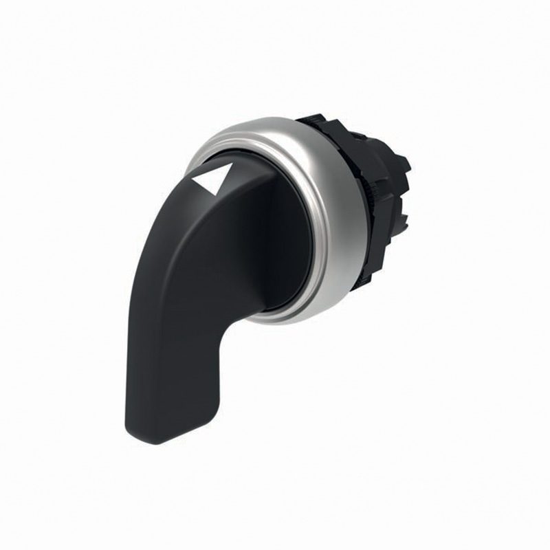 Глава за превключвател черен 1-0-2 с възврат IP66 Compact Scame