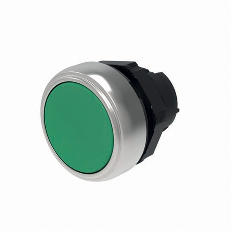 Глава за бутон зелен с основа Ø22mm IP66 Compact Scame