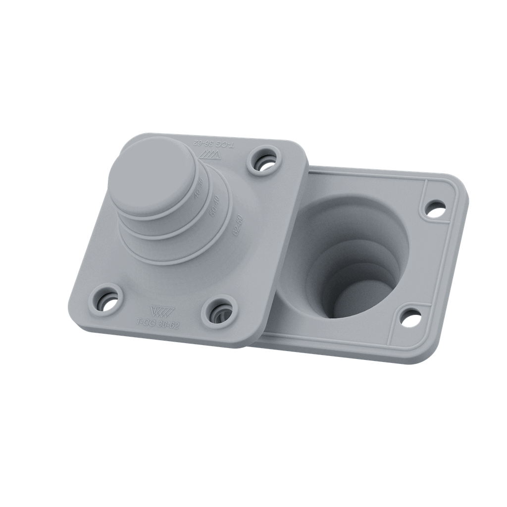 Панел с кабелен вход T-CG M50-88 IP66 сив RAL 7035 MOREK