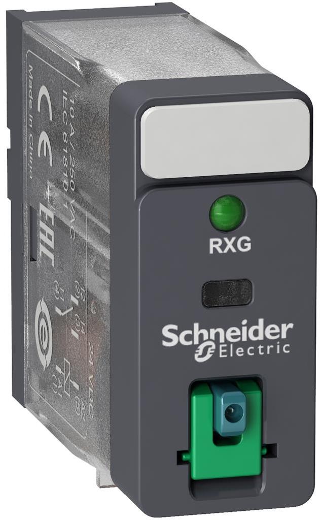 Реле интерфейсно RXG 24 VDC, 10A, 1 превключващ контакт, LED, монтаж в цокъл SE