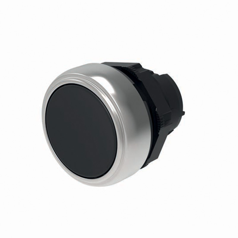 Глава за бутон черен с основа Ø22mm IP66 Compact Scame