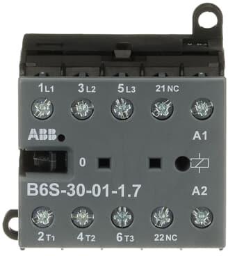 Контактор B6S-30-01 3P 4kW (12A AC-3) 1NC 24Vdc ABB