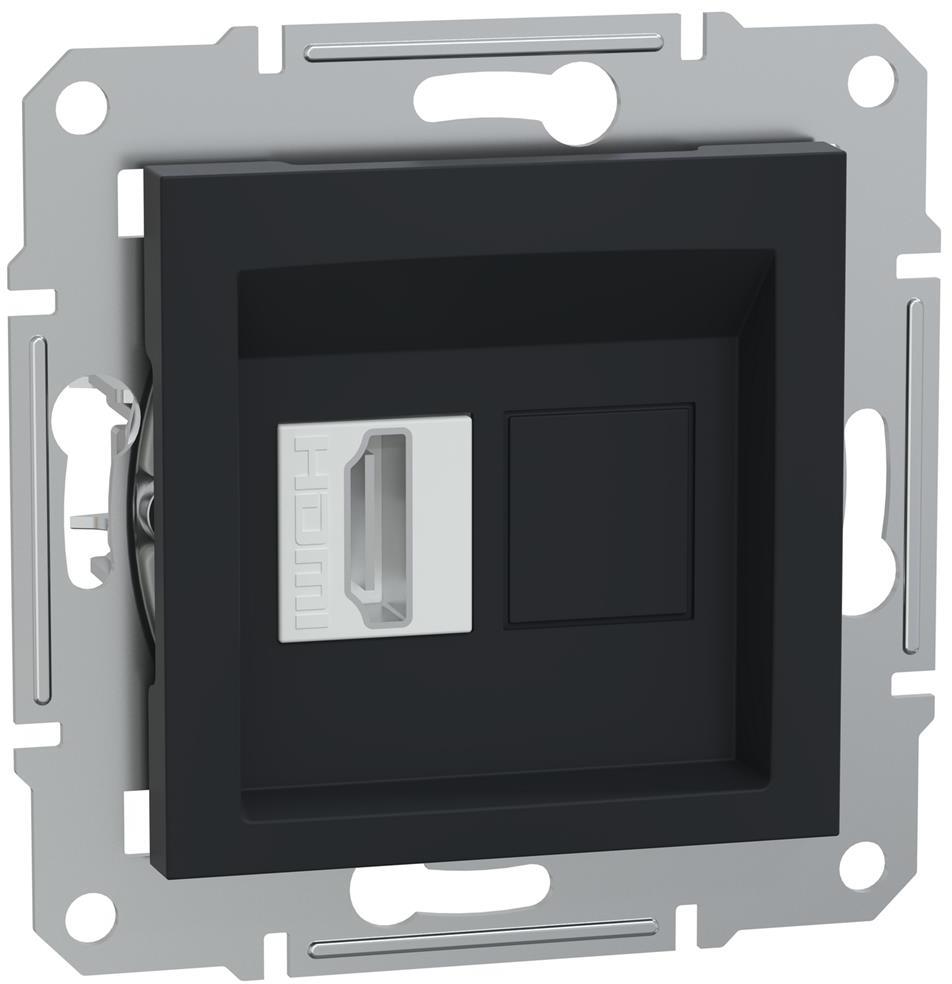 Розетка HDMI цвят Антрацит Asfora SE