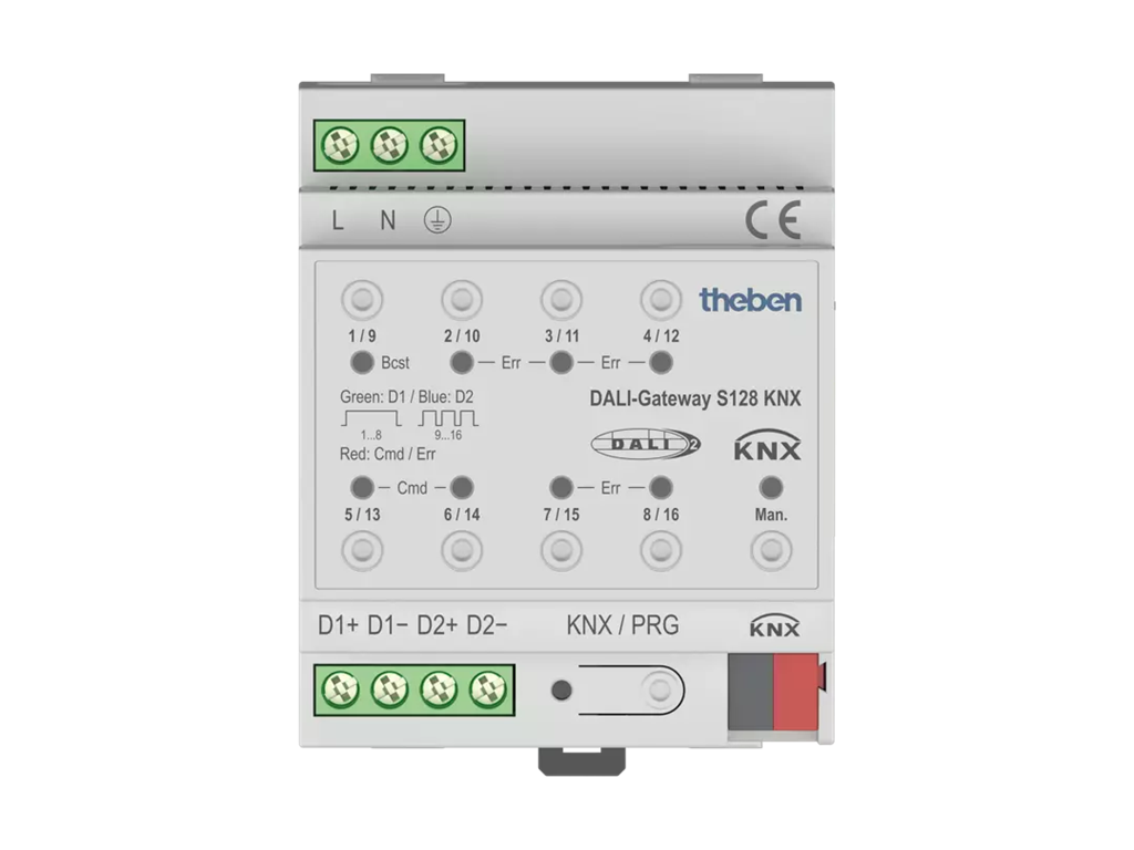 Актуатор DALI gateway S128 2х 64 баласта 4DIN KNX Theben