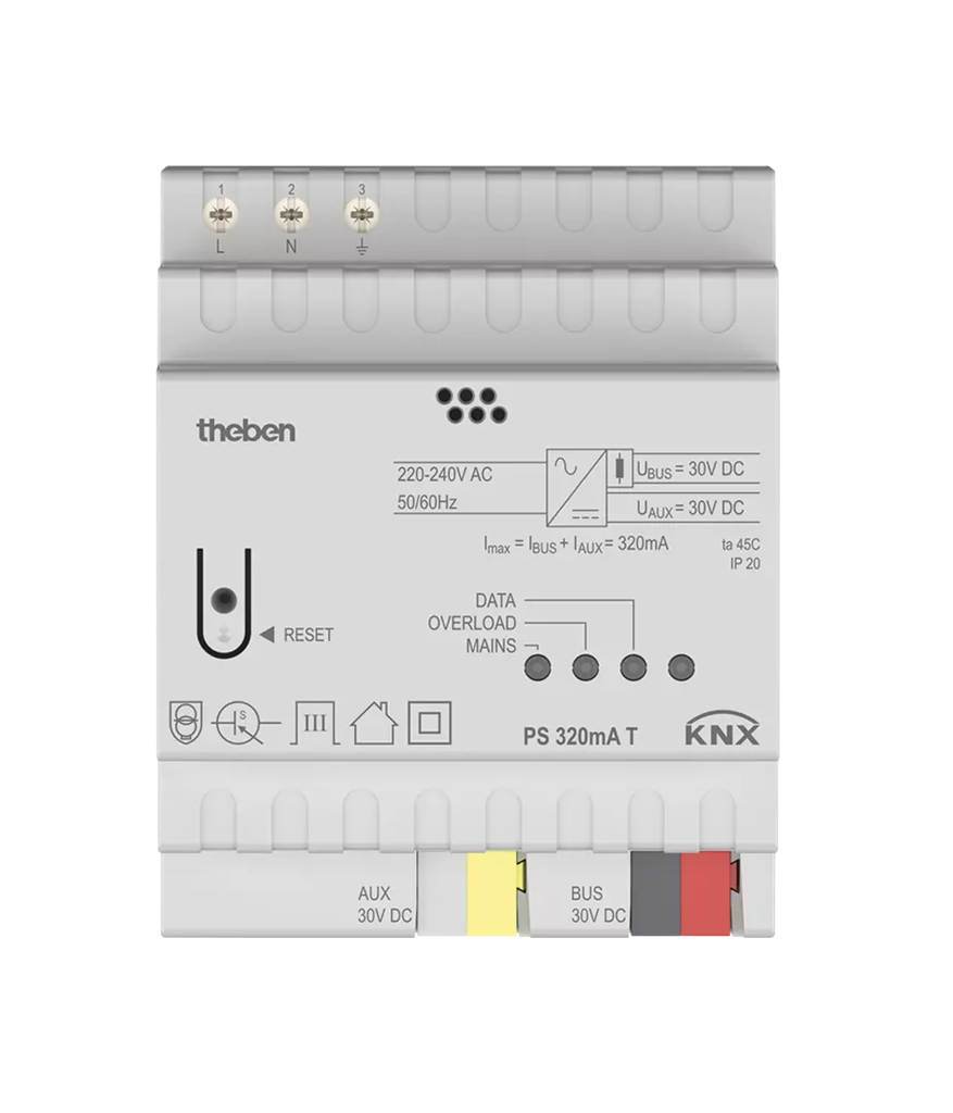 Захранващ блок PS320T 320mA 4DIN KNX Theben