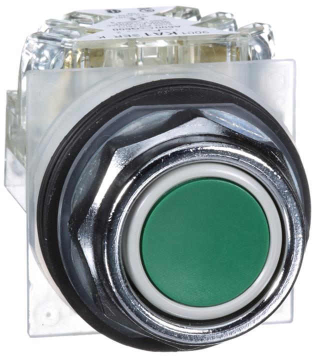 Бутон сглобен зелен 1NO-1NC IP66 Ø30mm K SE