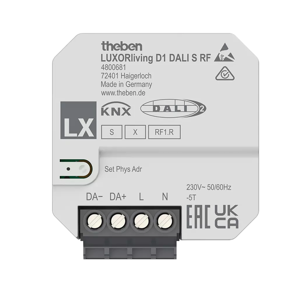 Модул DALI D1 S RF 1х 30 баласта 44х44mm LUXORliving Theben