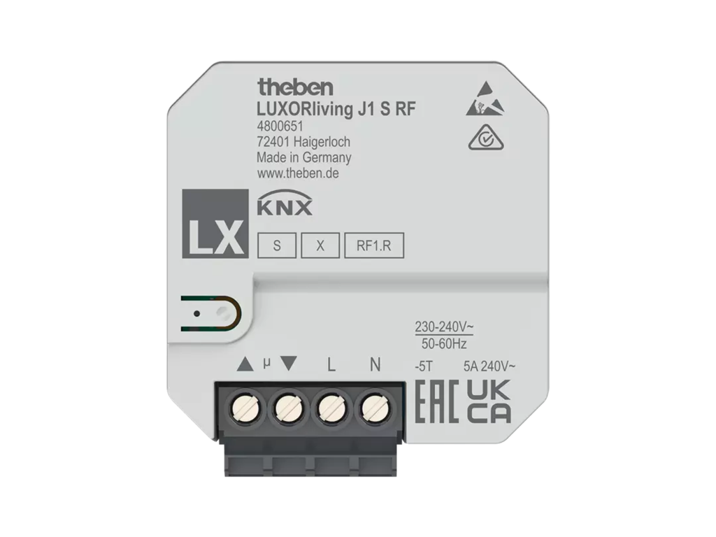 Модул щори J1 S RF 1х 5A 44х44mm LUXORliving Theben