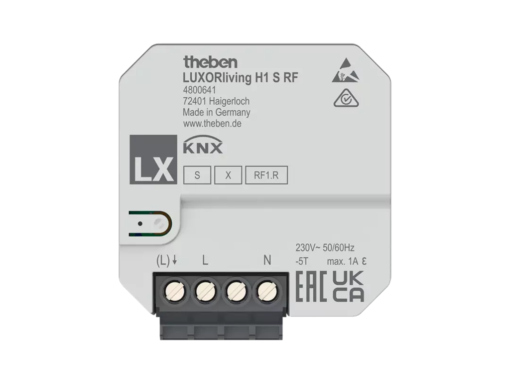 Модул вентили H1 S RF 1х 1A 44х44mm LUXORliving Theben