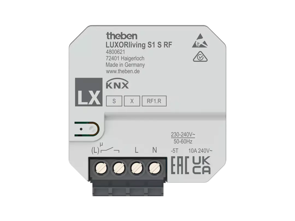 Модул входове/изходи S1 S RF 1х 16A 44х44mm LUXORliving Theben