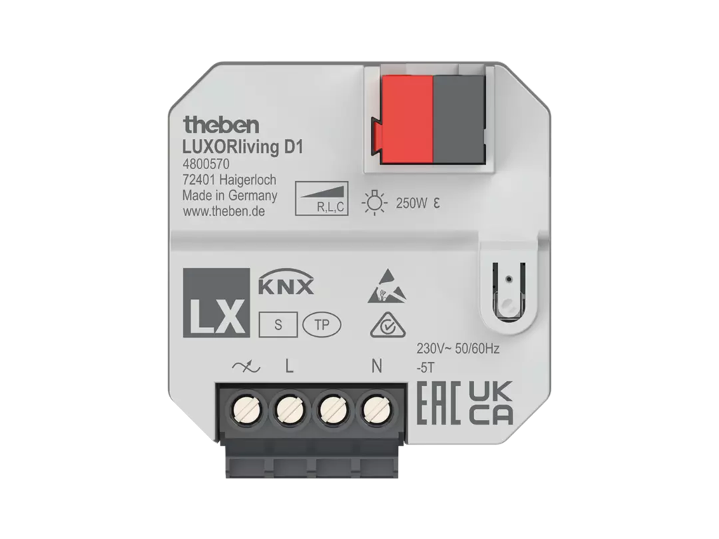 Модул димер D1 1х 250VA 44х44mm LUXORliving Theben