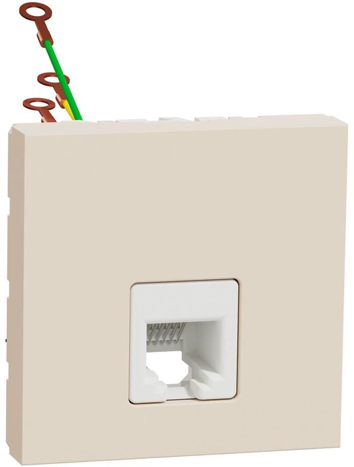 Розетка телефон RJ12 2 мод. цвят Крем Unica SE