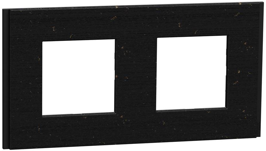 Лицева рамка 2х цвят Тъмно дърво Unica Déco SE
